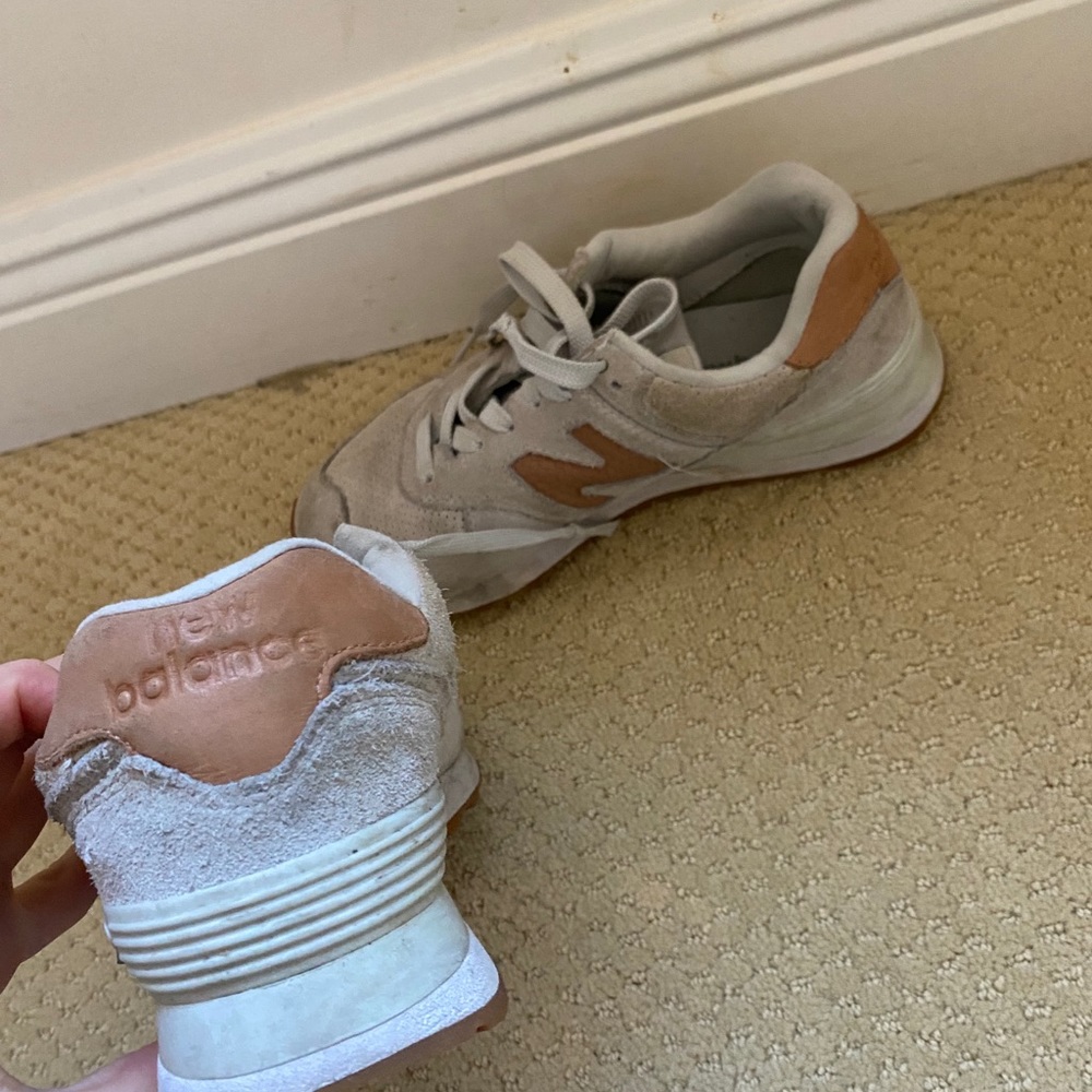 Gray New Balance sneakers